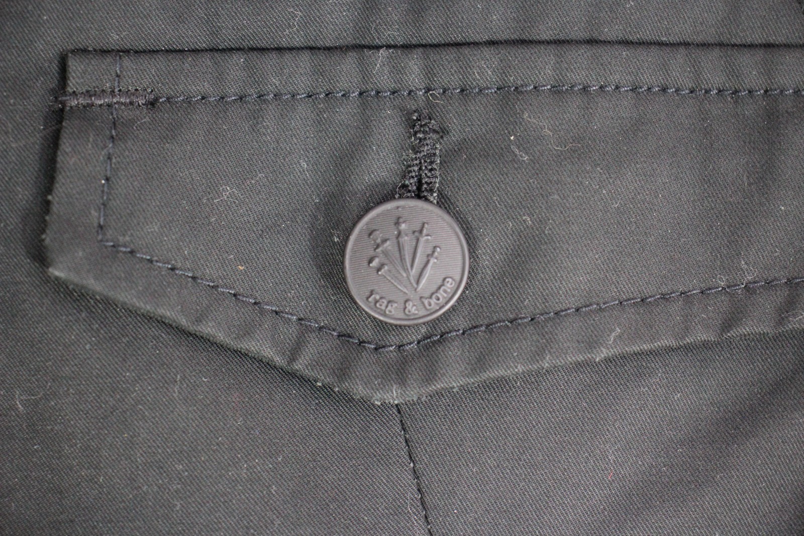 Rag & Bone Mens 40 Military Style Black Made In USA Jacket G1457