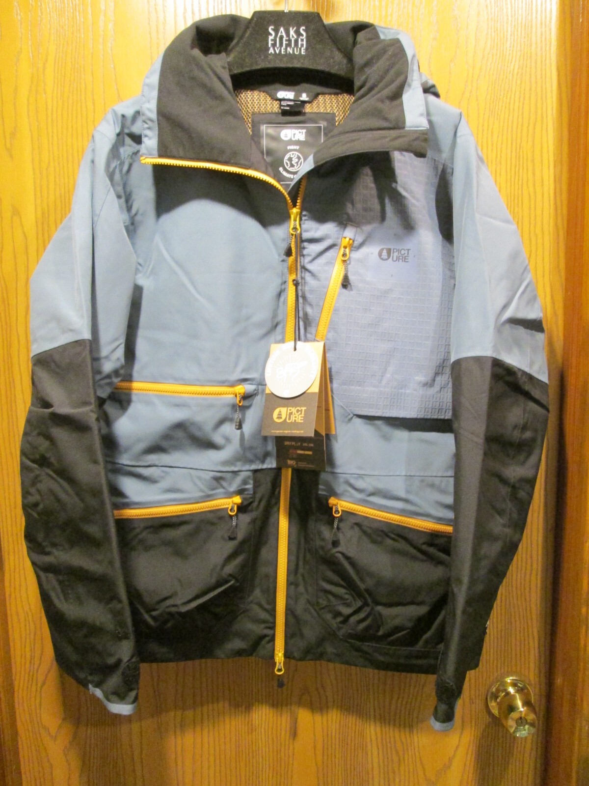 Picture Organic Clothing Men’s China Blue Stone Jacket SIZE S New $330