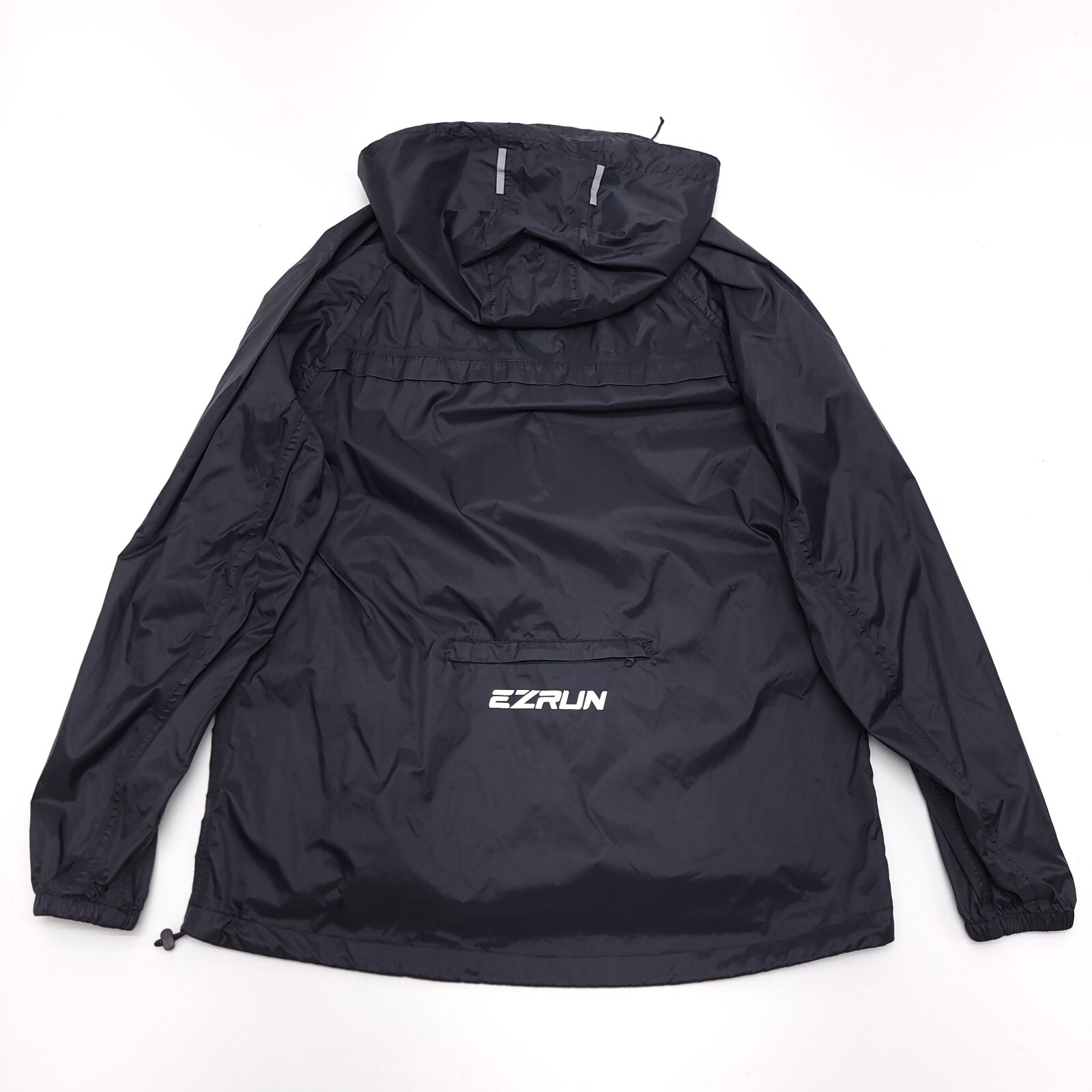 EZRUN Men’s M Waterproof Hooded Rain Jacket Lightweight Packable Black