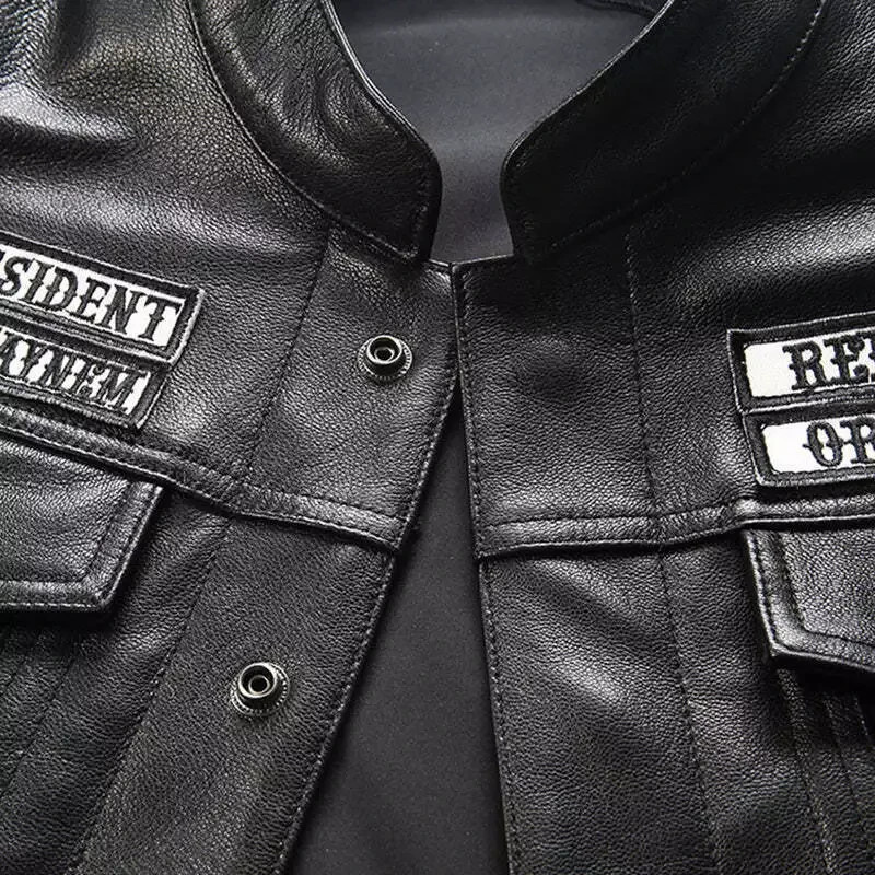 Sons of Anarchy SOA Vest, Jax Teller Redwood Real Leather Vest