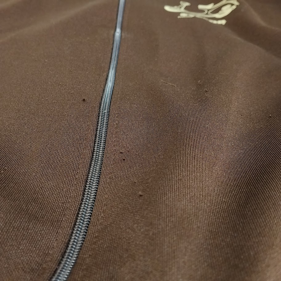 Vespa Piaggio Scooter Hoodie Hooded Sweat Jacket With Zip Brown Size M