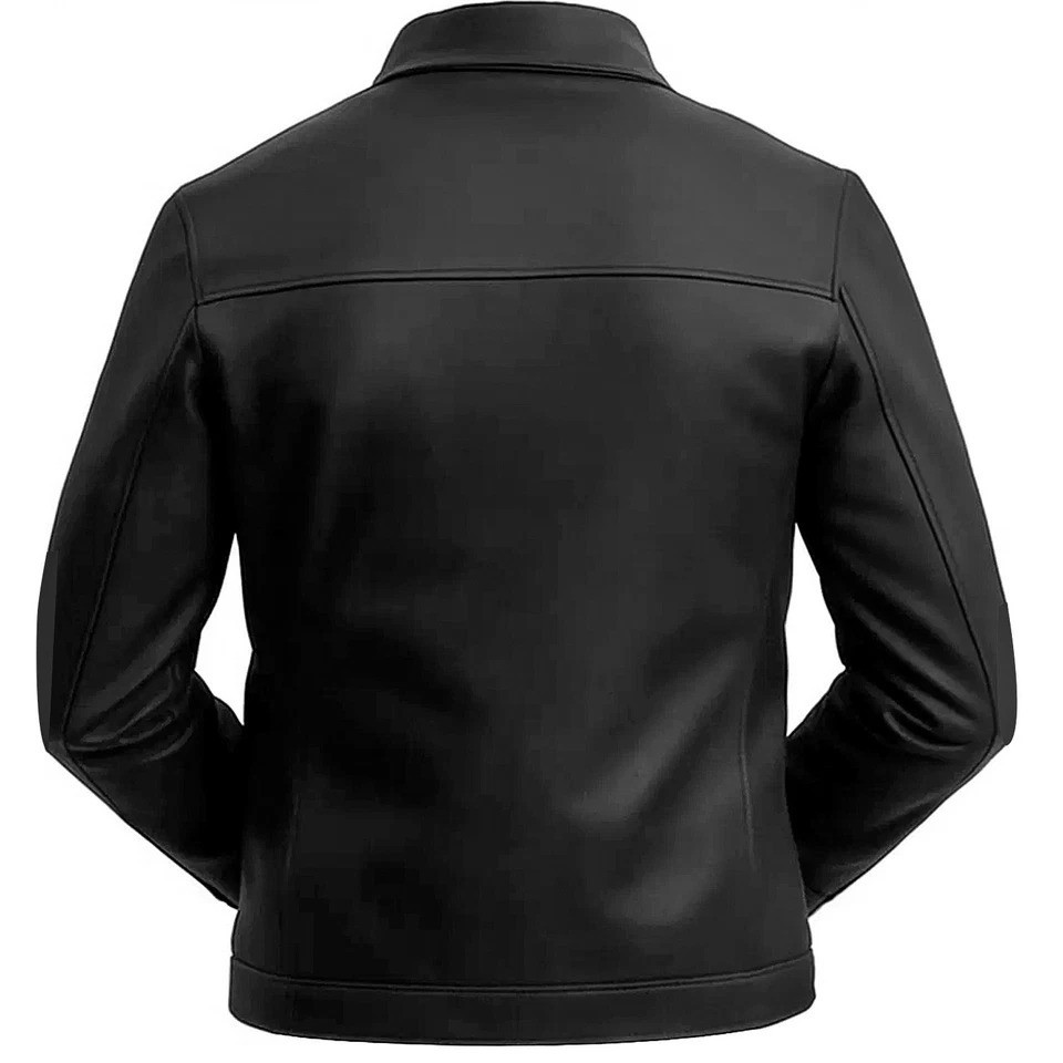 Mens Motorcycle Café Racer Jacket Genuine Leather Brown Vintage Biker Style