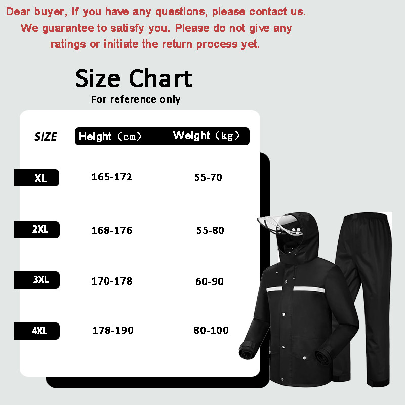 Men Women Rain Suits Jackets Pant Gear motorcycle hivis Waterproof Raincoat