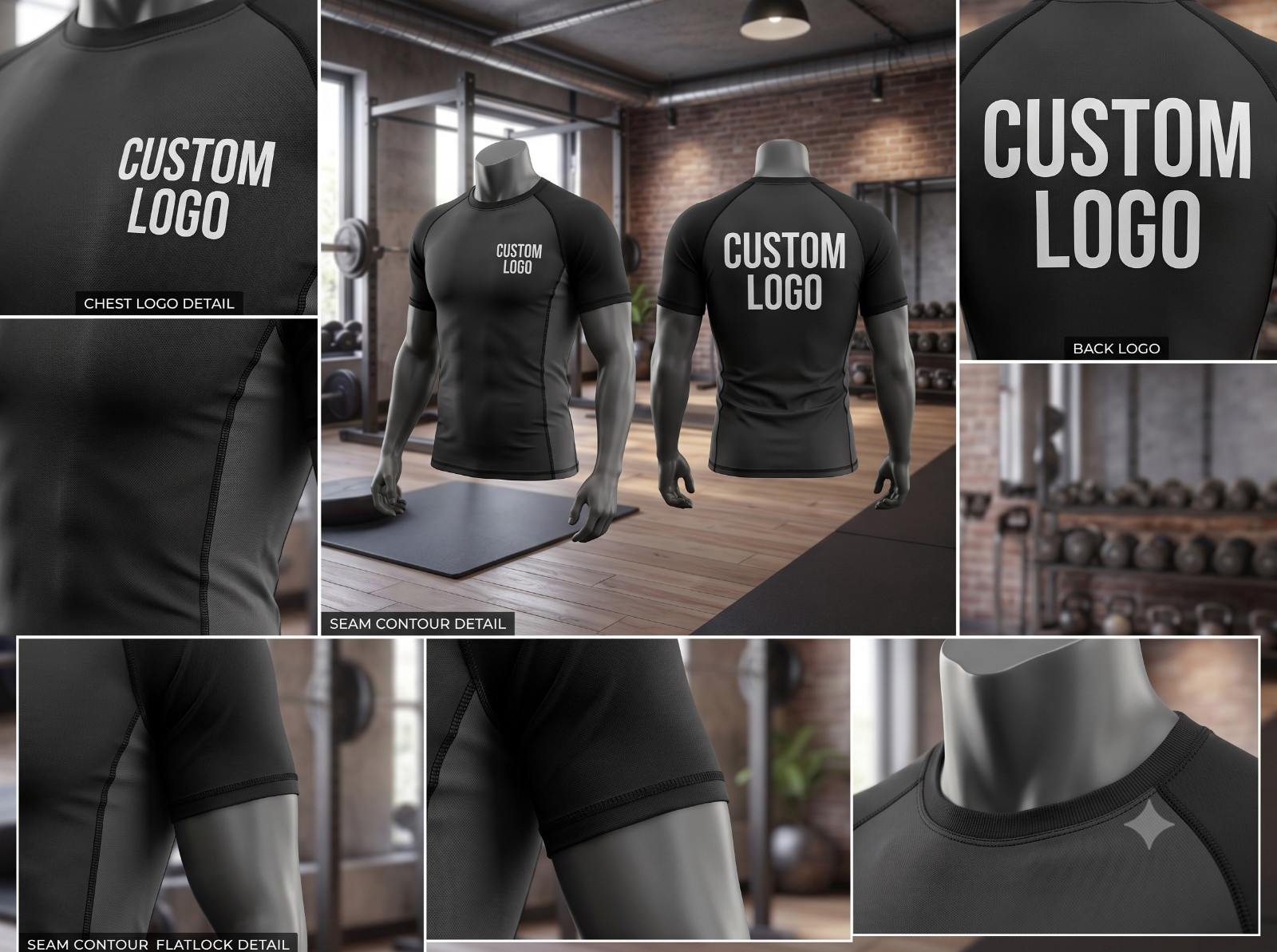 Men’s BJJ Rash-guard Long Sleeve Compression Shirt | Grappling MMA Workout Top|