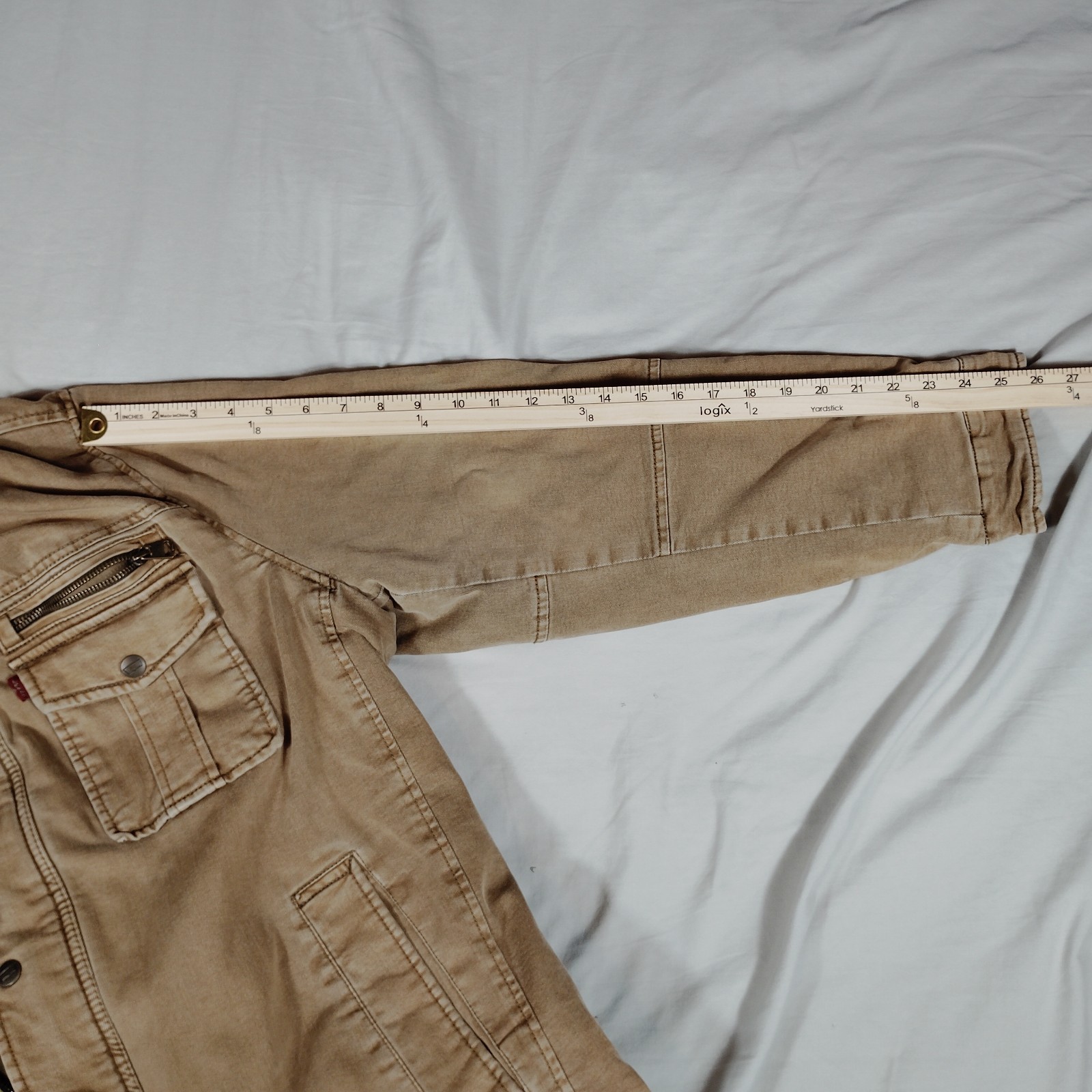Levis Canvas Jacket Men XL Khaki Quilted Workwear