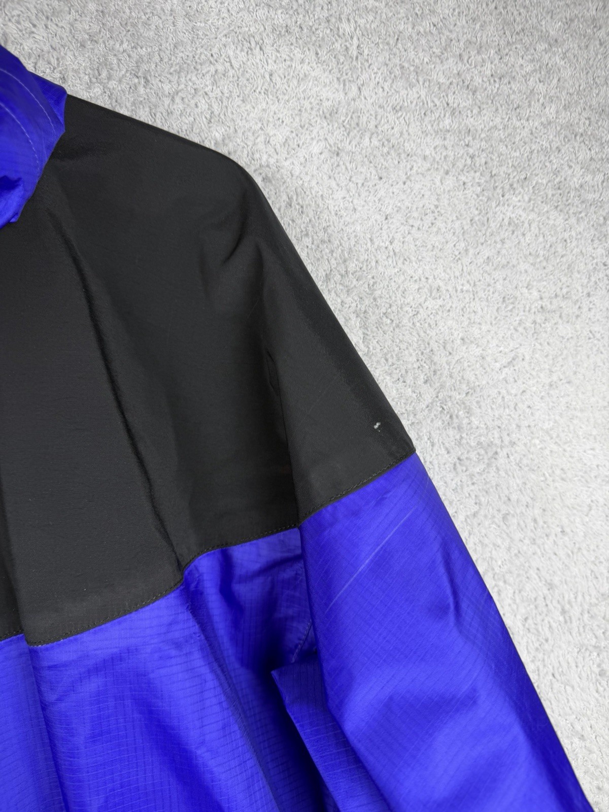 Marmot GTX Purple Black Hooded Men’s Sz M 1 Piece Windbreaker Belted Suit
