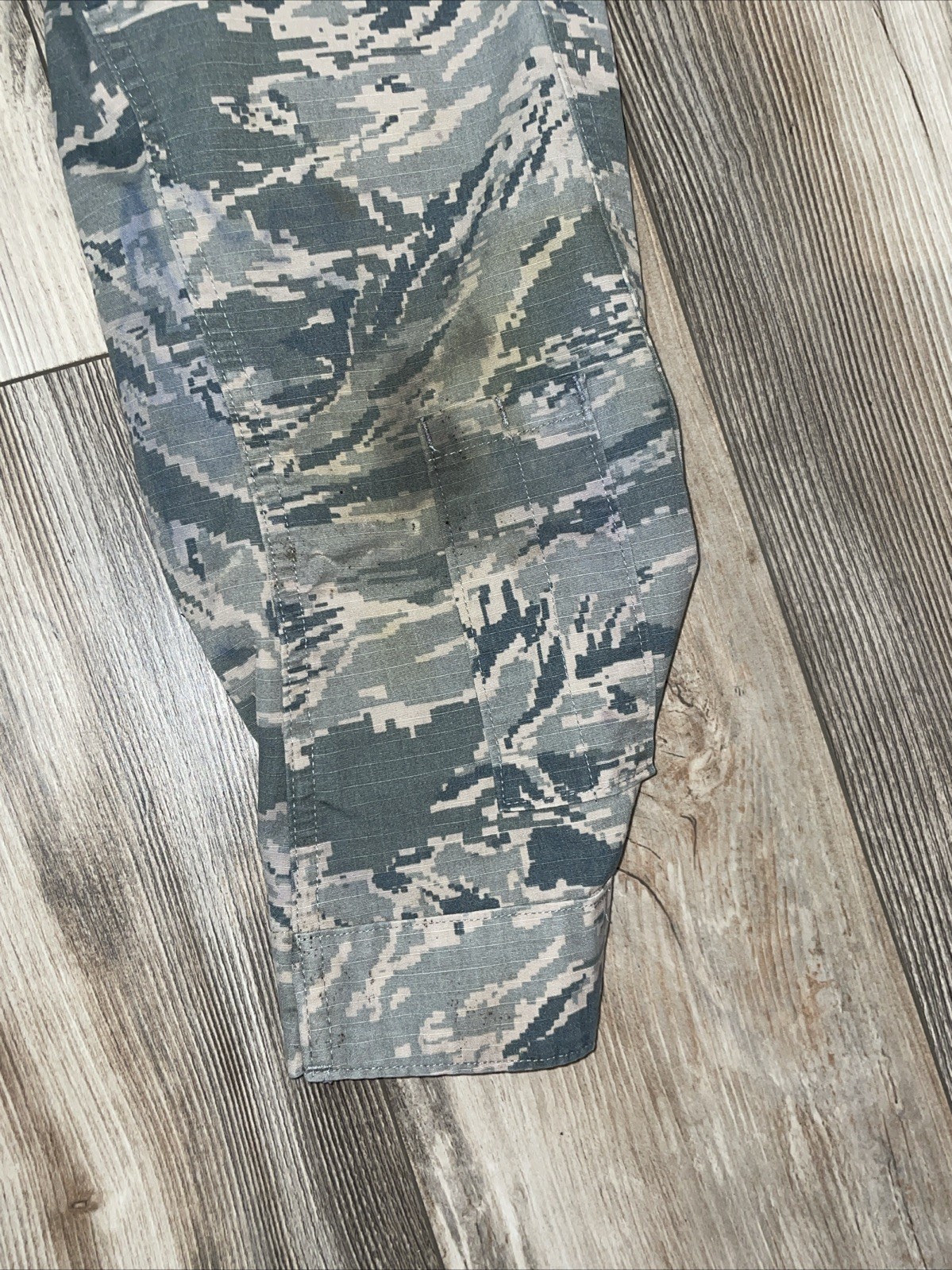 United States Air Force Digital Tiger Stripe Camo Utility Coat Jacket 34R EMBROI