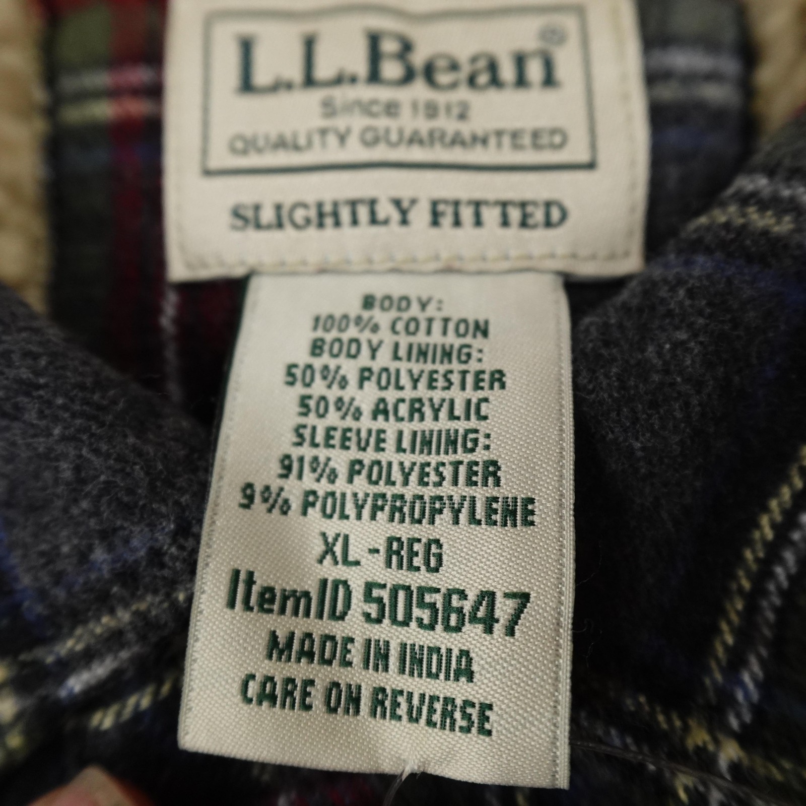 NEW LL Bean Jacket Mens XL Gray Scotch Plaid Sherpa Lined Flannel Shirt Shacket