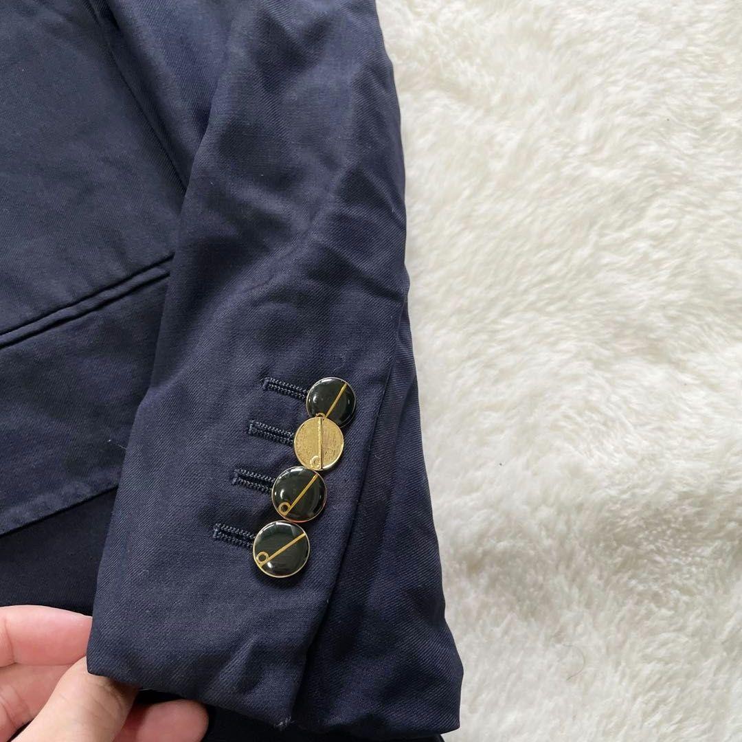 Dunhill Navy Blue Vintage Tailored Jacket Italy Gold Button L Used