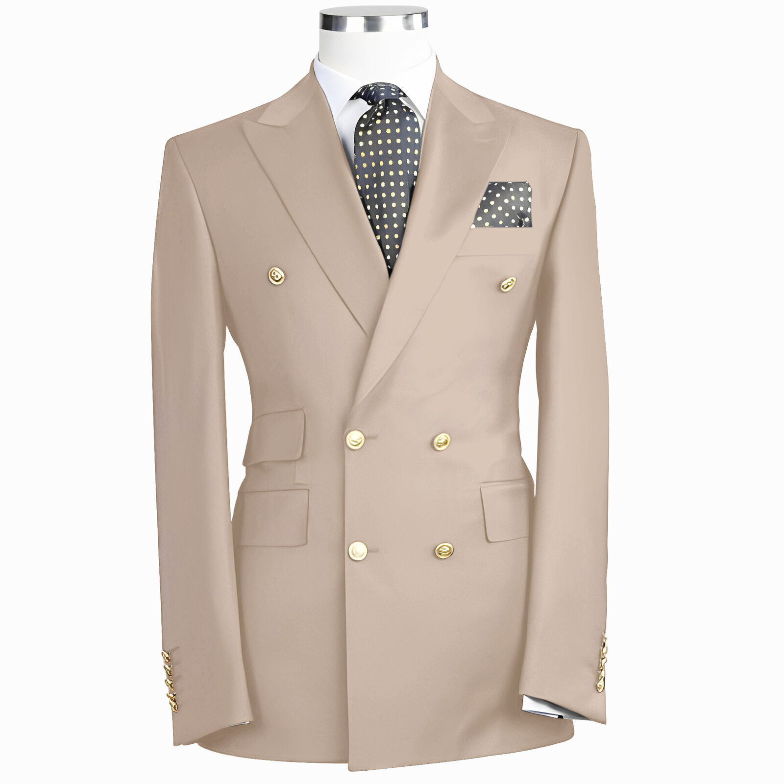 Double Breasted Business Men’s Suit Jacket Formal Groom Tuxedo Party Prom Blazer