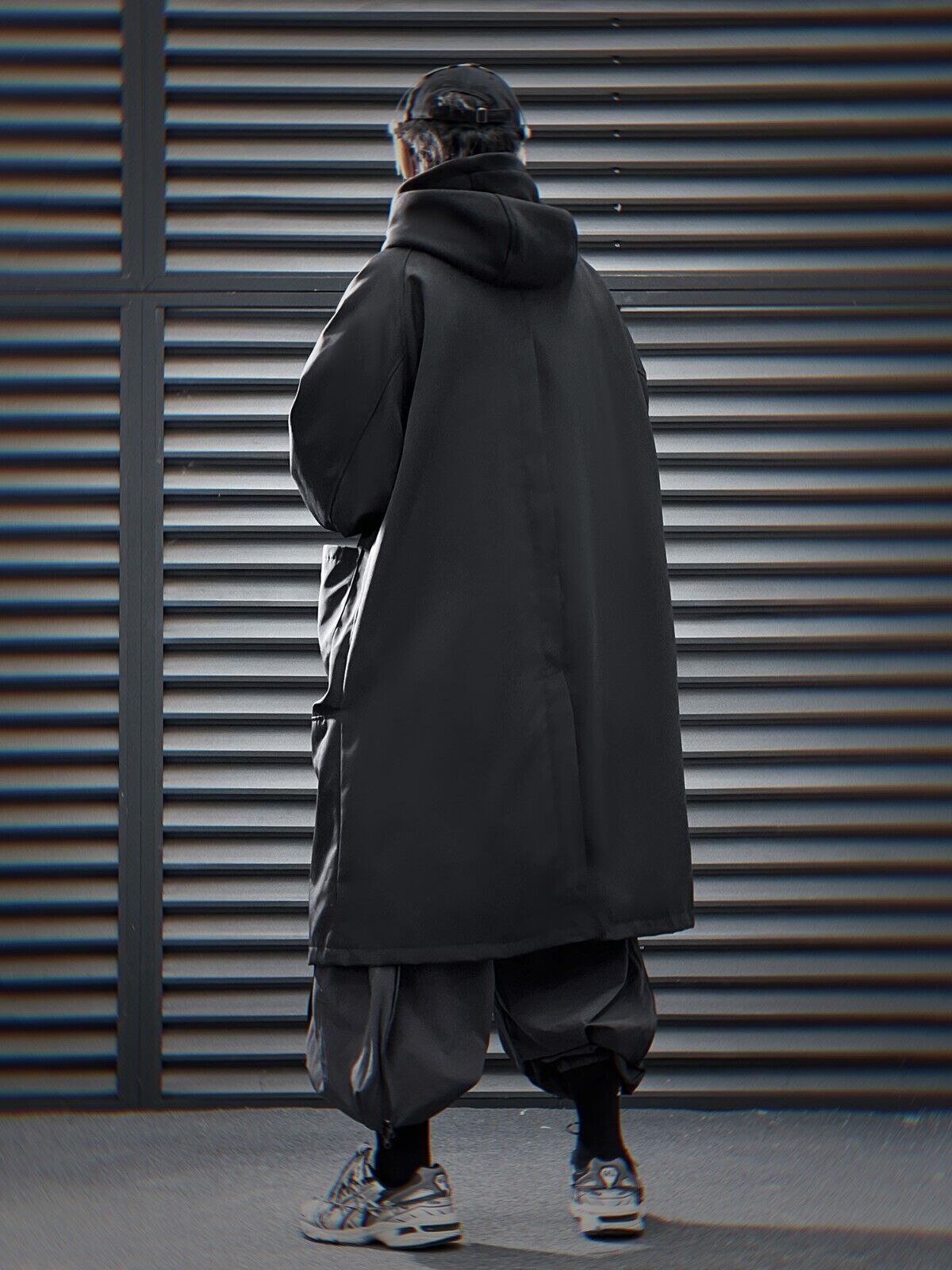 Niepce Techwear Urban Jacket with Hoodie Streetwear Casual Long Trench Coat