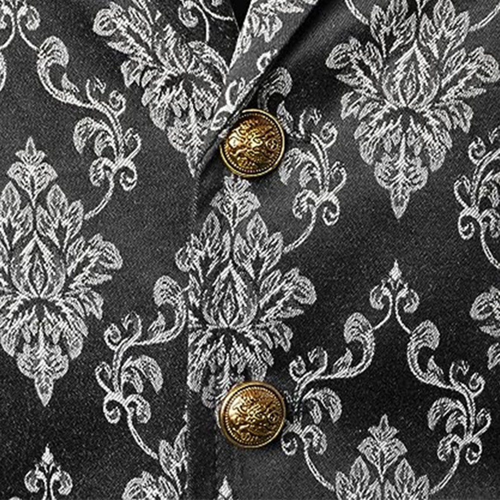 Classic Retro Vest for Men Gothic Steampunk Waistcoat Formal Victorian Design