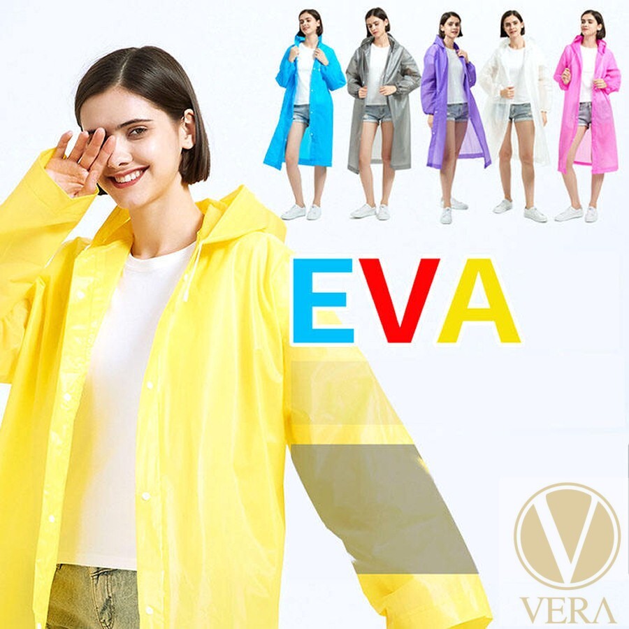 Unisex Adult Waterproof Raincoat Rain Coat Hooded Jacket Poncho Rainwear Camping