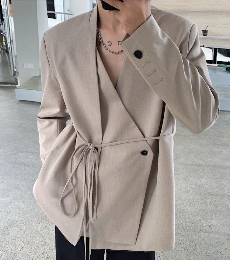 Hot Men’s Fashion V Neck Long Sleeve Loose Suit Coats Jacket Tops Party Prom New