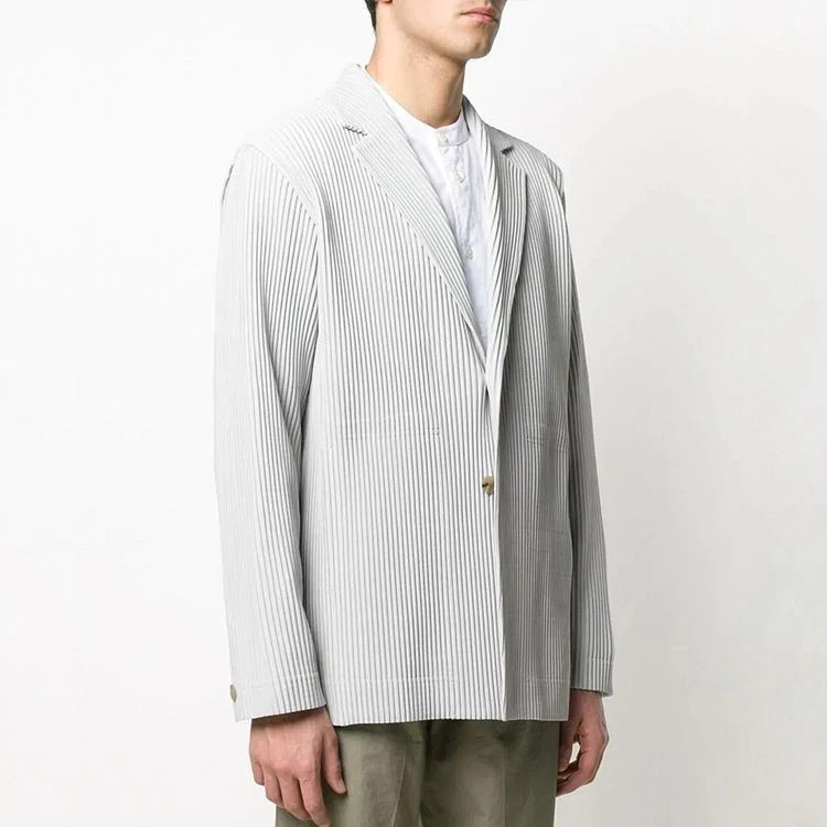 HOMME PLISSE ISSEY MIYAKE Black Pleats Jacket Size1.2.3.4