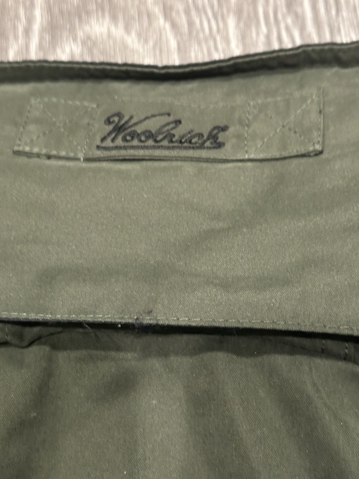 Woolrich Utility Field Rain Jacket Mens XL Green Mesh Lined Lightweight Vintage