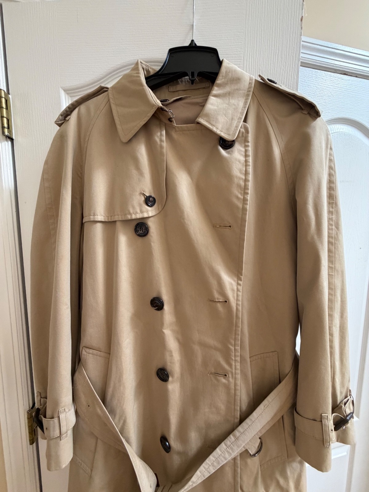 Burberrys Men’s TrenchCoat Nova Check Belted Vintage, includes wool liner, 42R