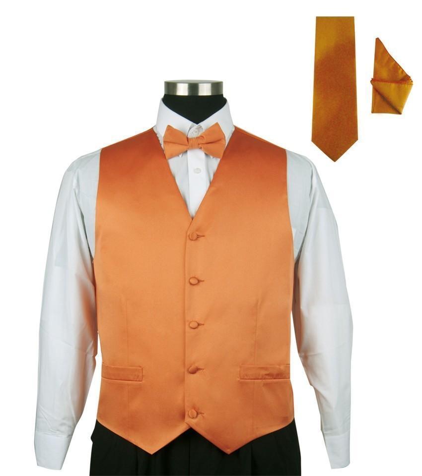 Men’s Tuxedo Vest 4 Piece Set #004 – Vest with Bow Tie Hanky and Neck Tie