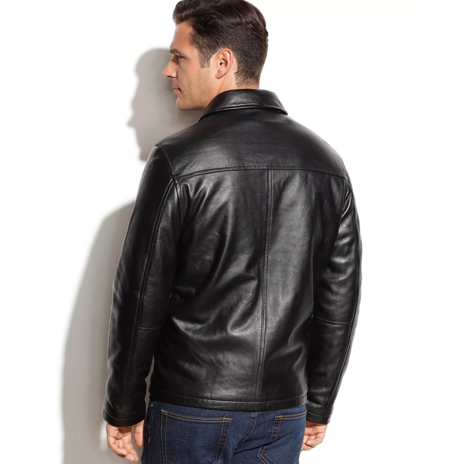 Storemm Men’s Genuine Leather Jacket Men Classic Biker Style Coat | Lambskin