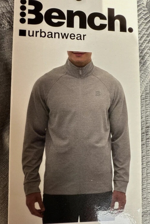 Bench Men’s Urbanwear Moisture Wicking Full Zip Knit Jacket, Gray, Size L