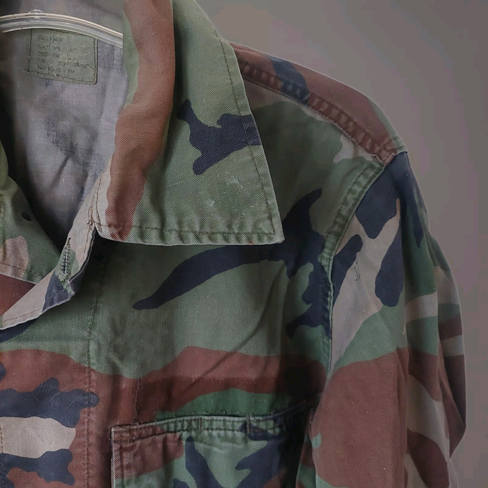 Vintage US United States Army Woodland Camouflage Field Jacket Sz Small-Regular