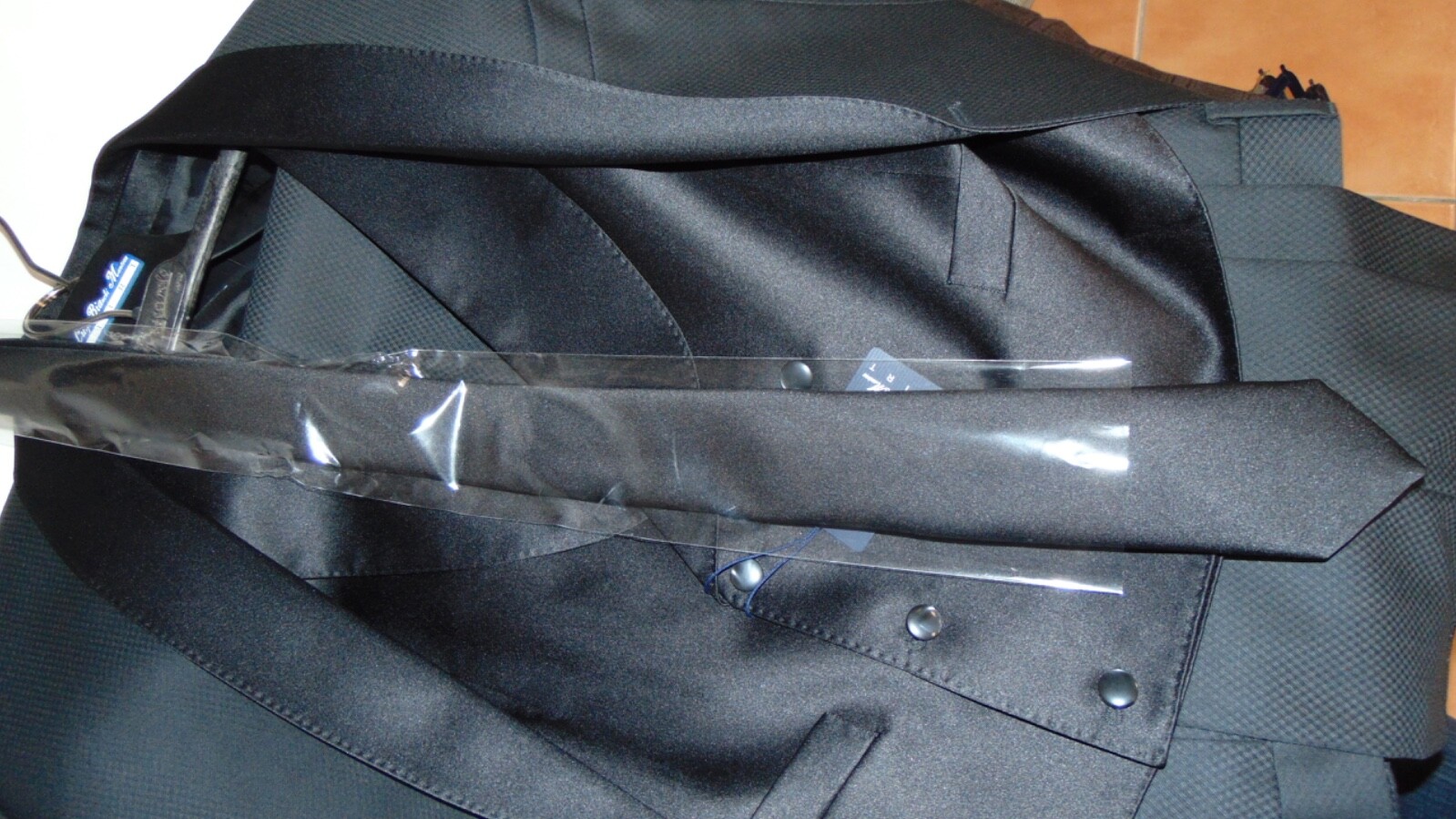L.B.M. LUIGI BIANCHI MANTOVA TUXEDO BLACK 56 SLIM 1595.00 CART.717S x