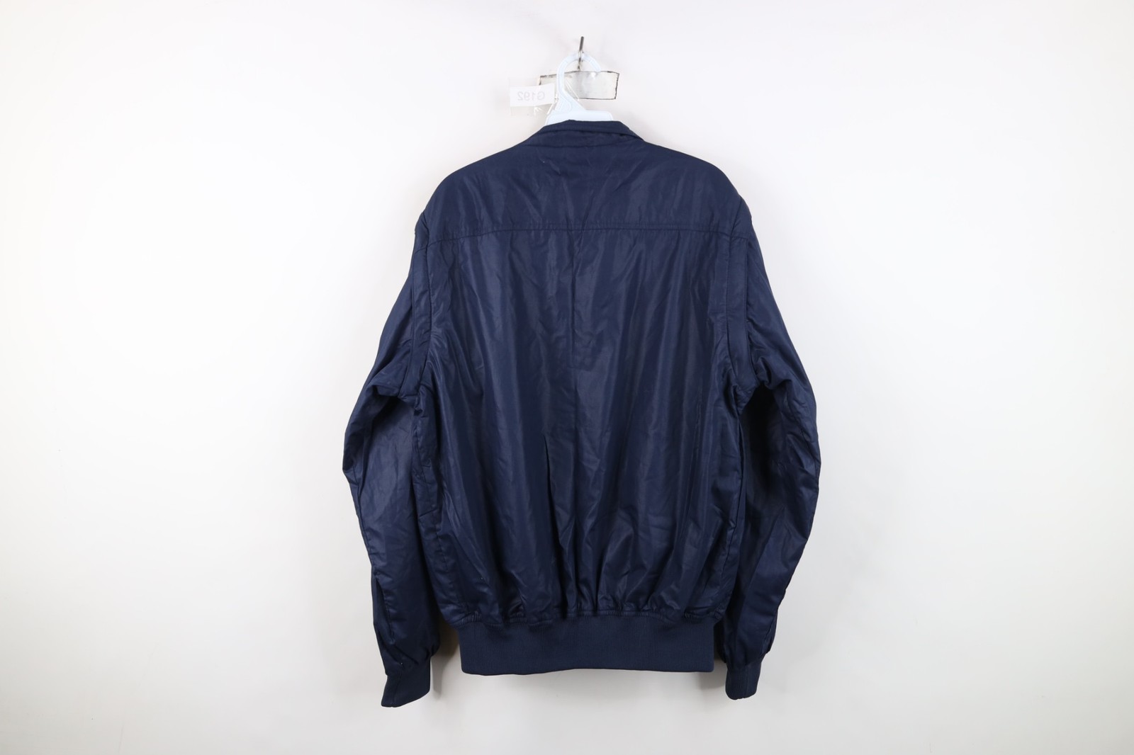 Deadstock Vintage 80s 90s Streetwear Mens Medium Zip Off Bomber Jacket Vest Blue