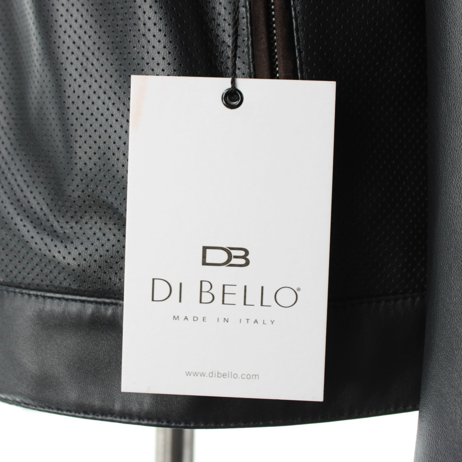 Di Bello NWD 100% Leather Full Zip Jacket Size 58 (3XL US) In Solid Dark Blue