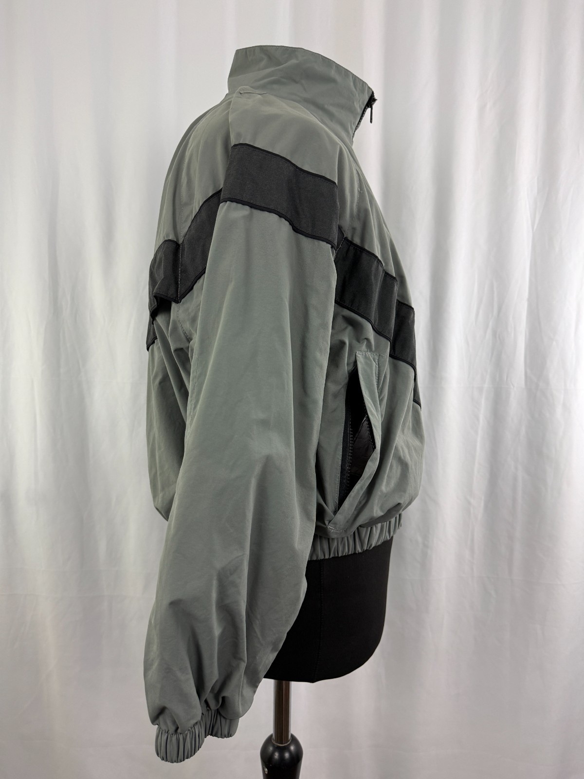 US Army PT Jacket bomber jacket Grey Black X-Small Short 34-36 in