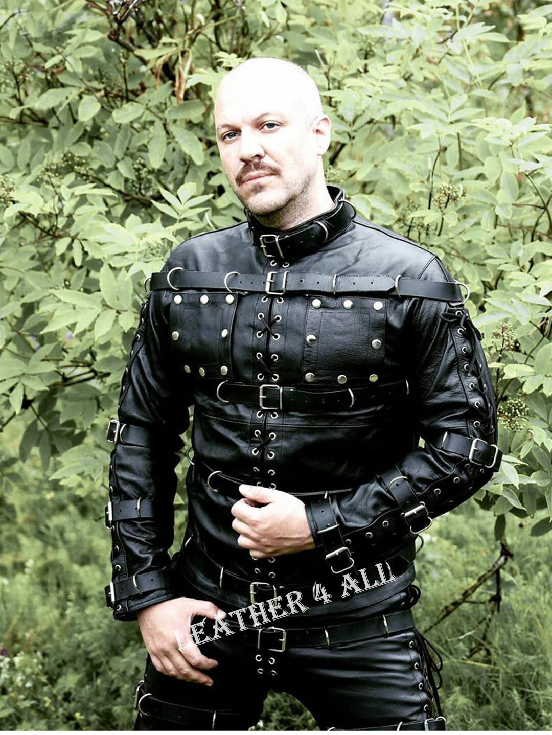 Men’s Restraint Suit Straitjacket And Pants Heavy Duty Restriction Catsuit LARP