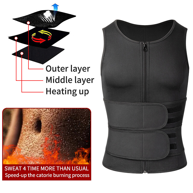Gynecomastia Compress Tank Top Men Slimming Body Shaper Vest Athletic Sweat Vest