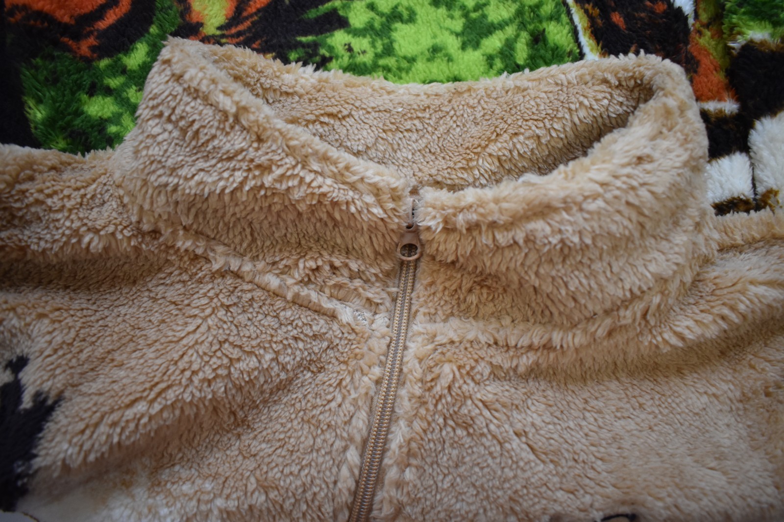 Coors Scenic Western Print Fuzzy Fleece 1/4 Zip Mens Jacket NWT 3XL