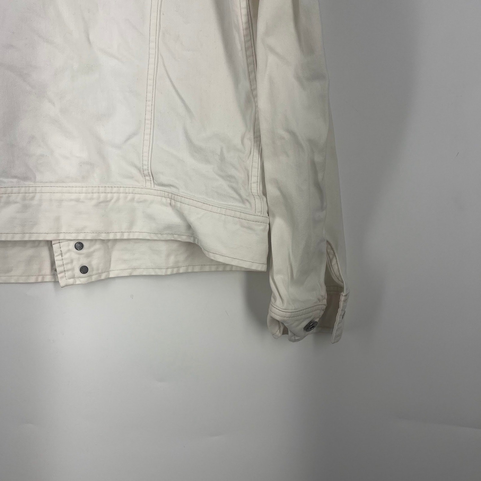 Diesel Industry Mens Denim Trucker Leather Collar Jacket Button Coat Size XL
