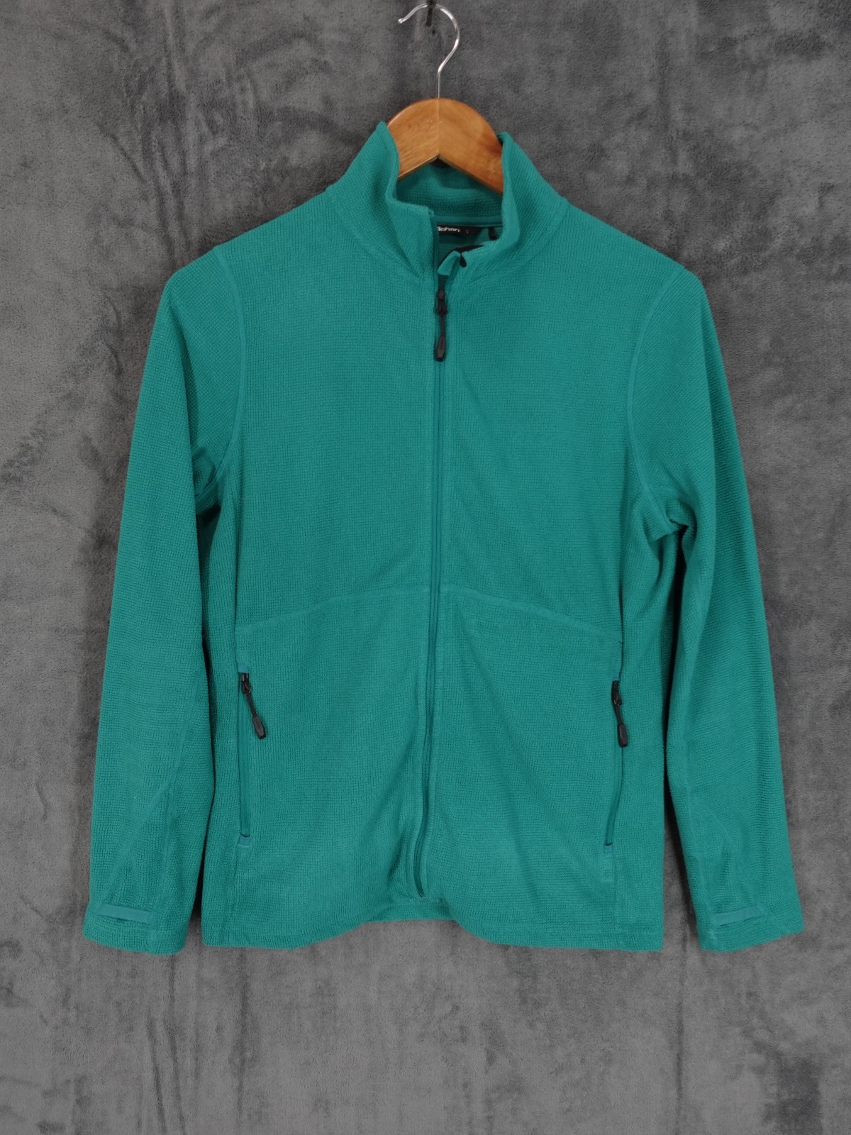 Rohan Jacket Mens Small Green Turquoise Microgrid Fleece Outdoor Walking Hiking