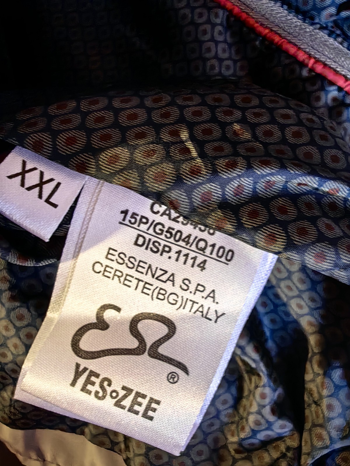 Yes-Zee Men Jacket/Coat size 2XL Fit US L-XL Gray Polyester Urban Chic