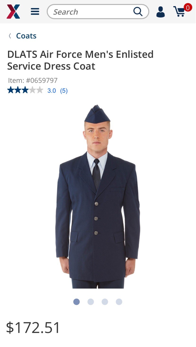 USAF AIR FORCE JROTC CIVIL AIR PATROL ENLISTED BLUE SERVICE DRESS COAT JACKET