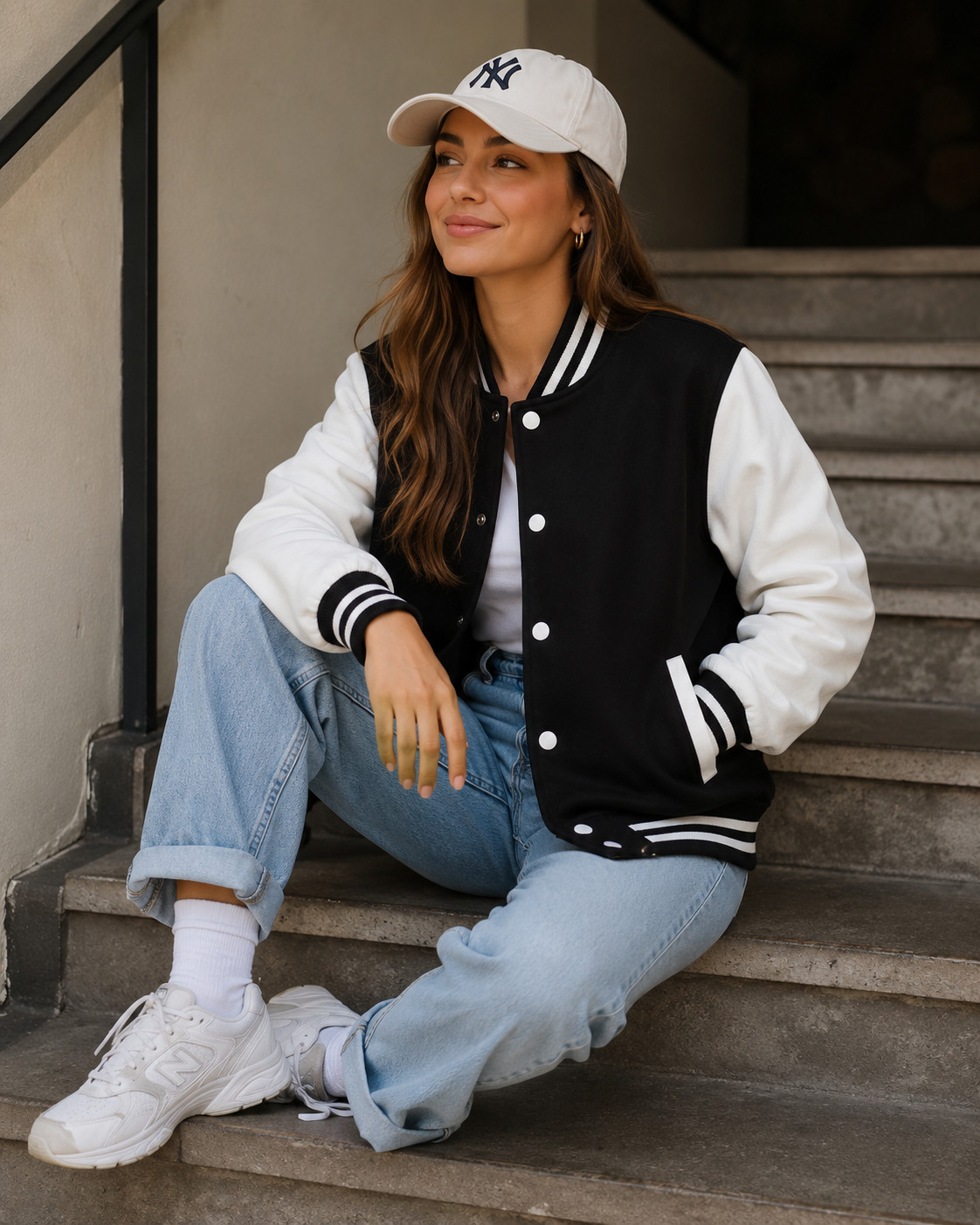 Unisex Varsity Letterman Baseball Jacket College Bomber Fleece Streetwear