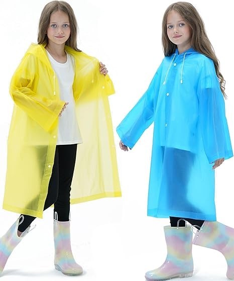 Unisex Adult Waterproof Raincoat Rain Coat Hooded Jacket Poncho Rainwear Camping