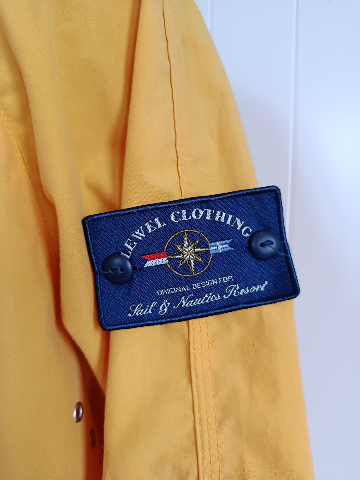Vintage 90s Yachting Sailing Yellow Clasp Jacket Raincoat Windbreaker Marina S