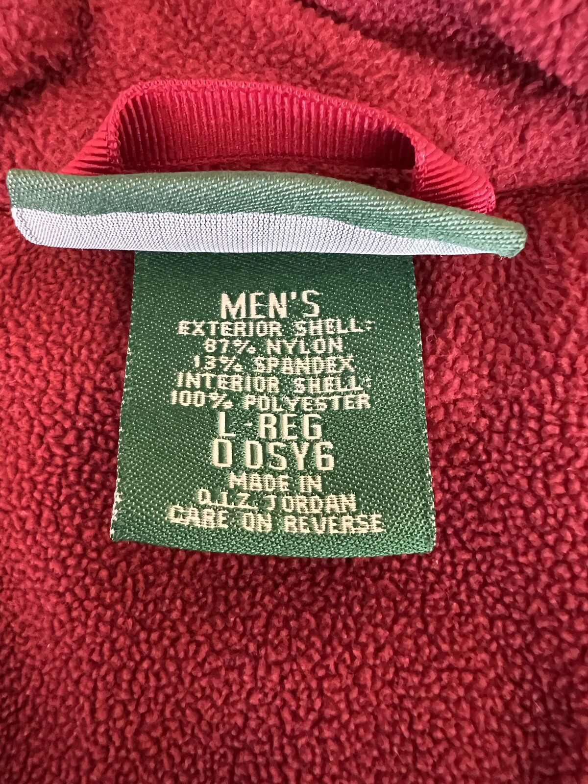 L.L. Bean Vest Red Full Zip Logo Nylon Spandex Outdoors Hiking Mens L