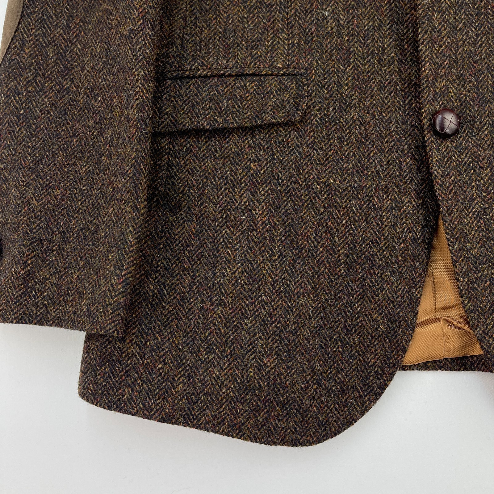 Barbour Tweed Blazer Mens UK 38R Brown Valley Mallalieus Wool Country Jacket