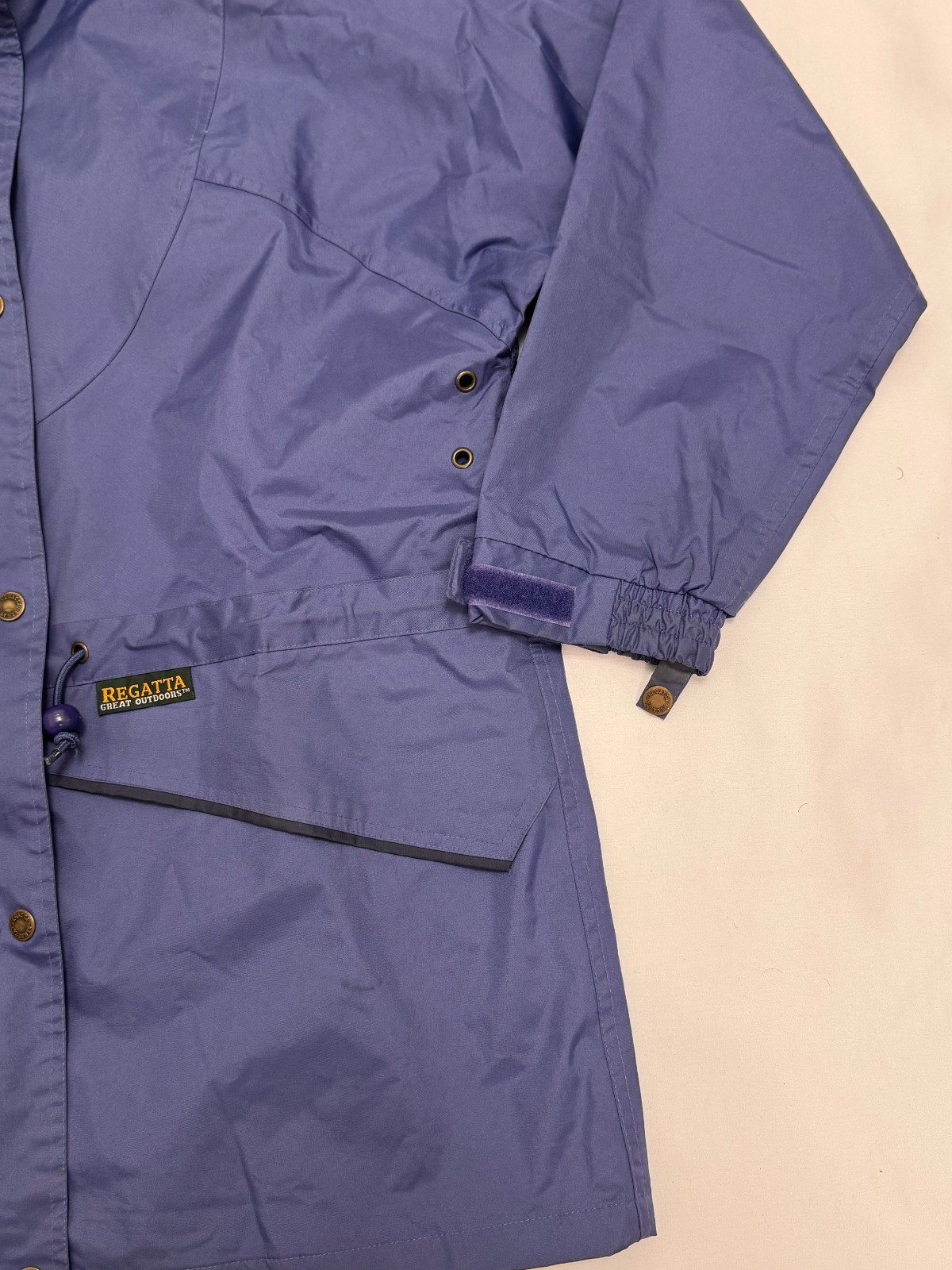 Regatta Waterproof Rain Jacket Blue Hooded Lightweight Packable Men’s Medium