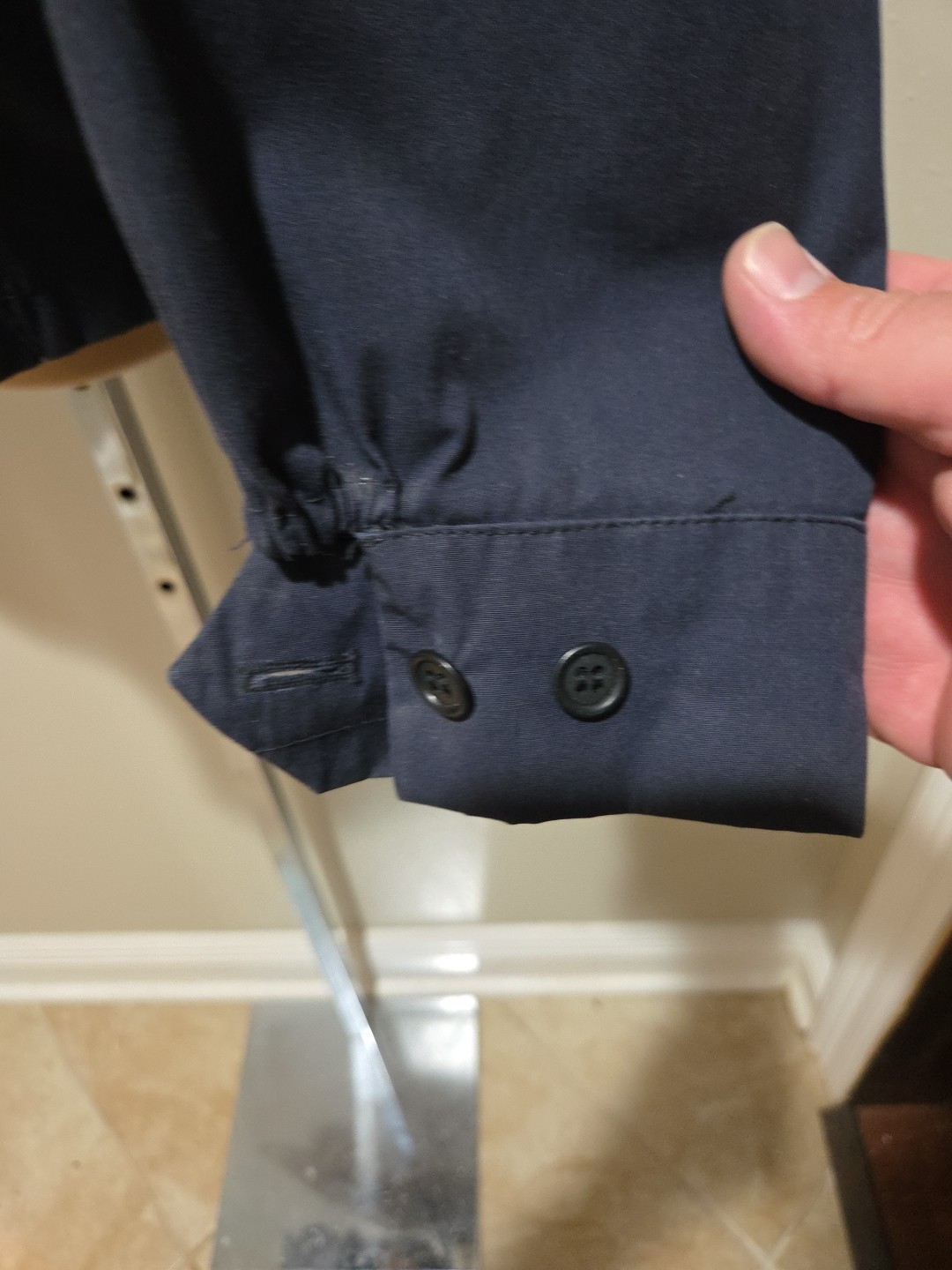 English Squire Men’s Blue Full Zip Harrington Jacket Vintage Sz L 40 Made In USA