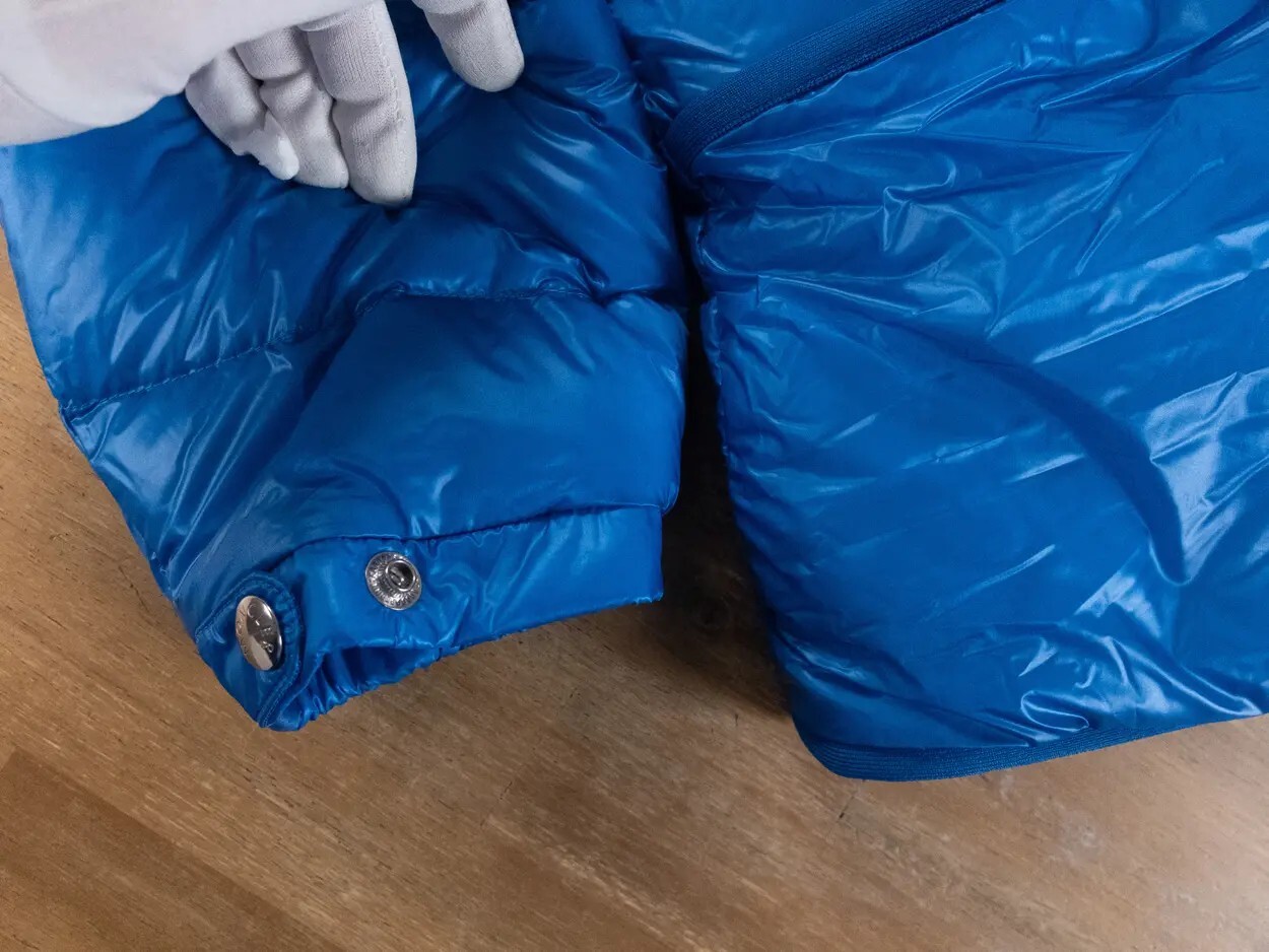 MONCLER Genius 1952 Liam blue quilted down puffer jacket Size 5 / 2XL authentic