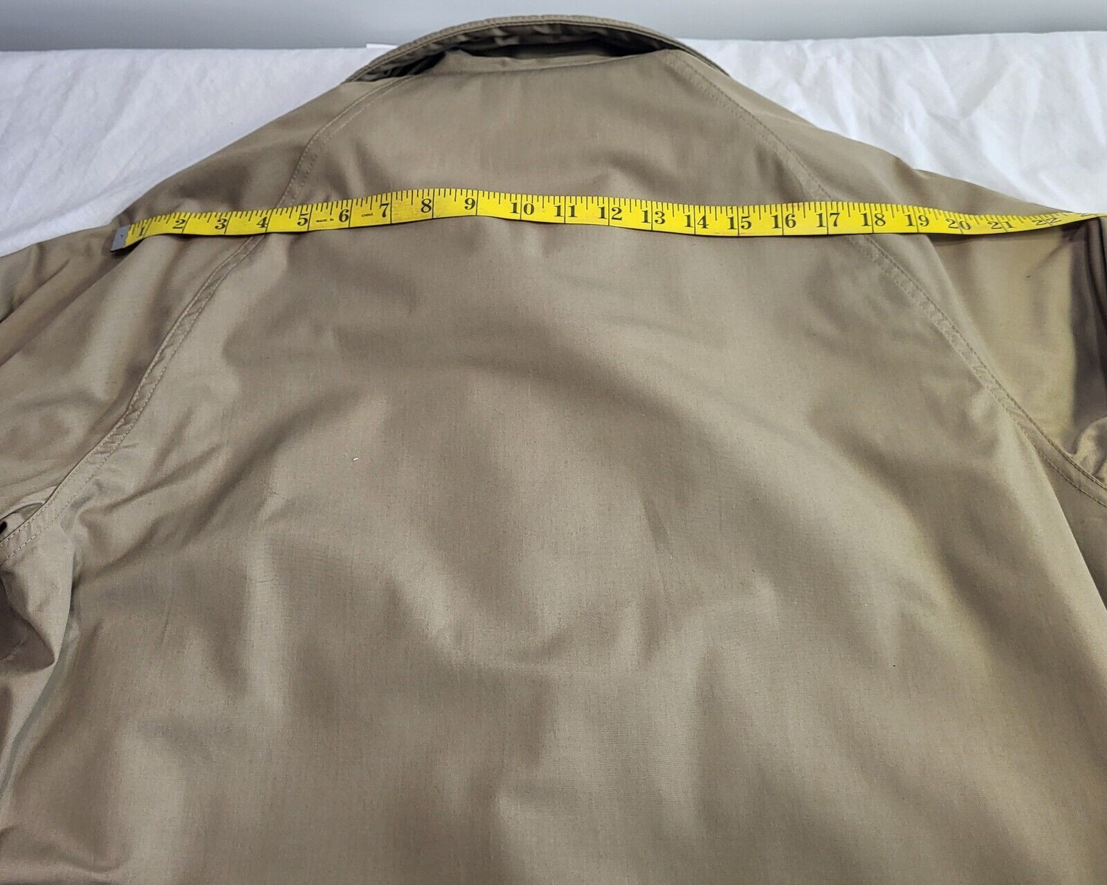 Field And Stream Brown Tan Four Button Full Zip Coat Corduroy Collar Sz 40 Vtg