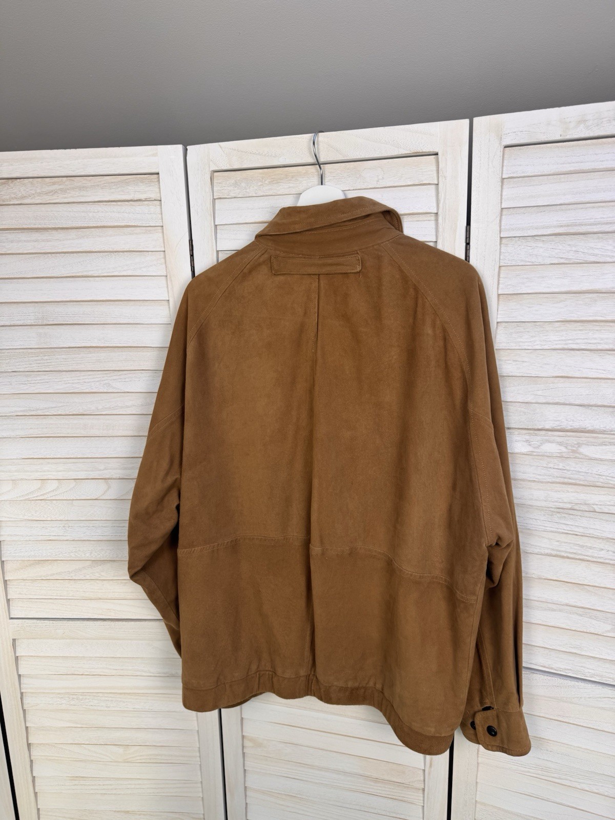 Aberdeen Brown Full Zip Bomber Jacket Men’s L/G Button Zipper Lined Casual