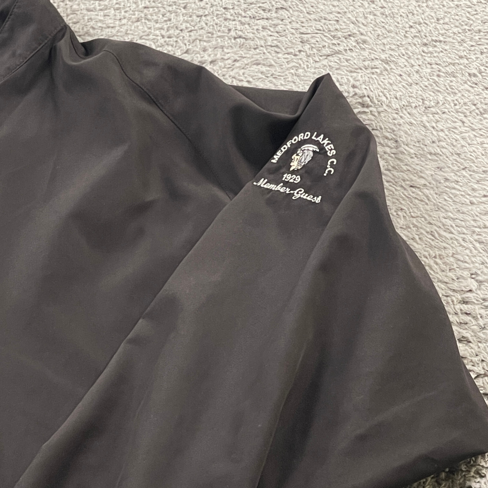 Footjoy Rain Jacket Mens XL FJ Black Golf Windbreaker Pullover Fall Spring