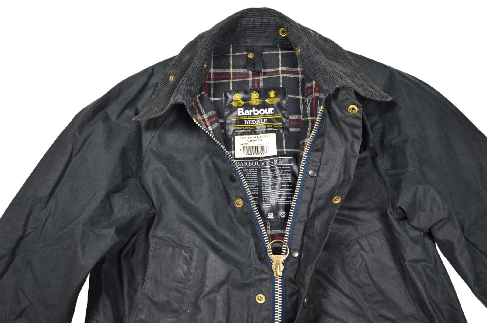 Barbour Bedale Jacket Vintage Wax Blue A105 England Classic Size C36/91cm