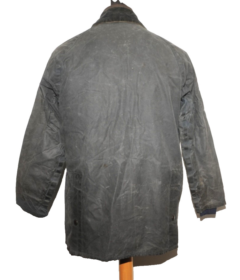 VINTAGE MEN’S BARBOUR A105 BEDALE WAX JACKET SIZE C 36 91 CM BLUE