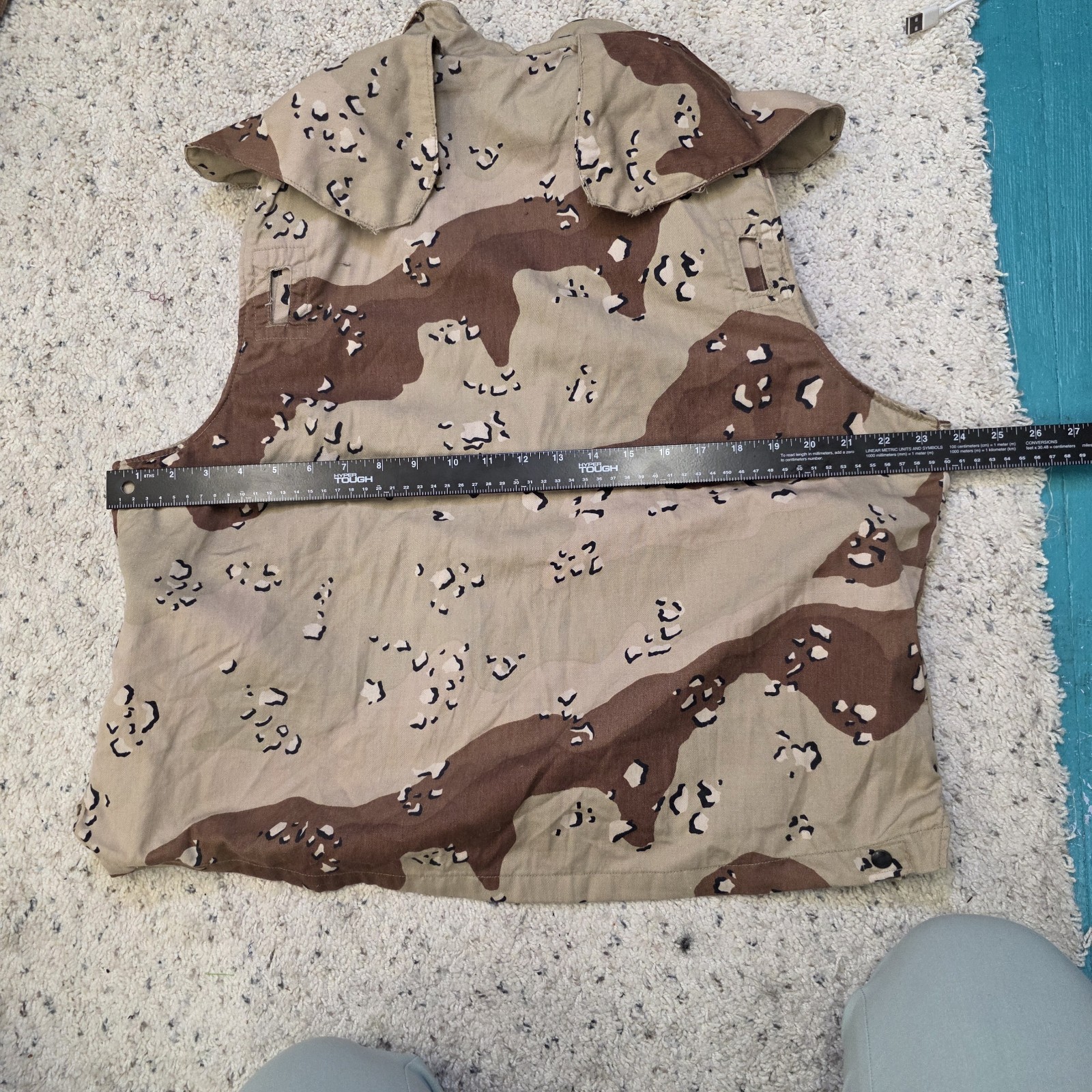 US Military Desert Camouflage Chocolate Chip Cover PASGT Vest Sz Small Medium